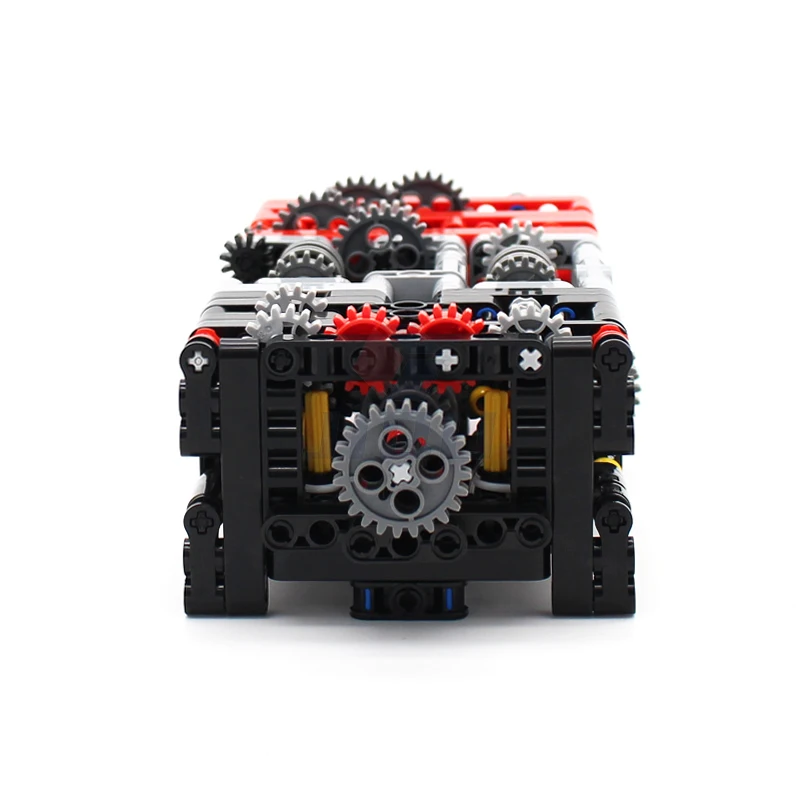 399 PCS High-tech 12 Speed Sequential Gearbox Model Set MOC Building Blocks Compatible PF Set Technology Transmission Bricks Toy