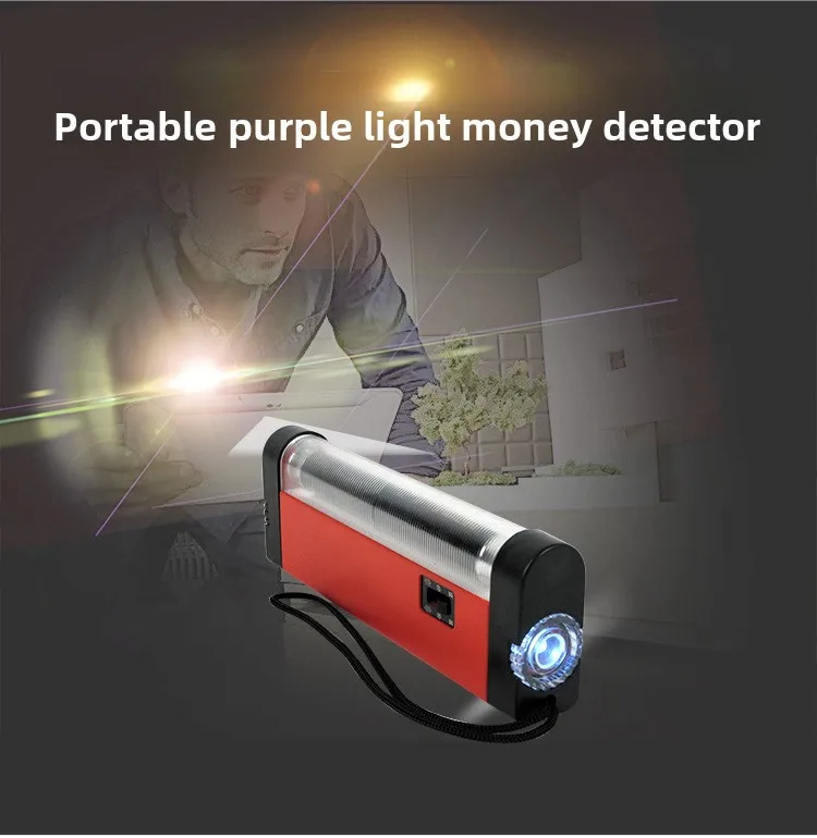 

2 in 1 Portable UV Lamp Fake Money Detector Hand-held LED Flashlight Counterfeit Currency Detector Counterfeit Currency Bill Sec