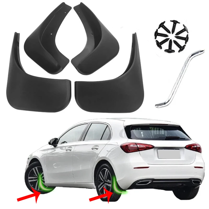 

4PCS Car Mudguard Set Front and Rear Splash Guards Universal Fit Mud Flaps Suitable For Sedans Automotive Accessories