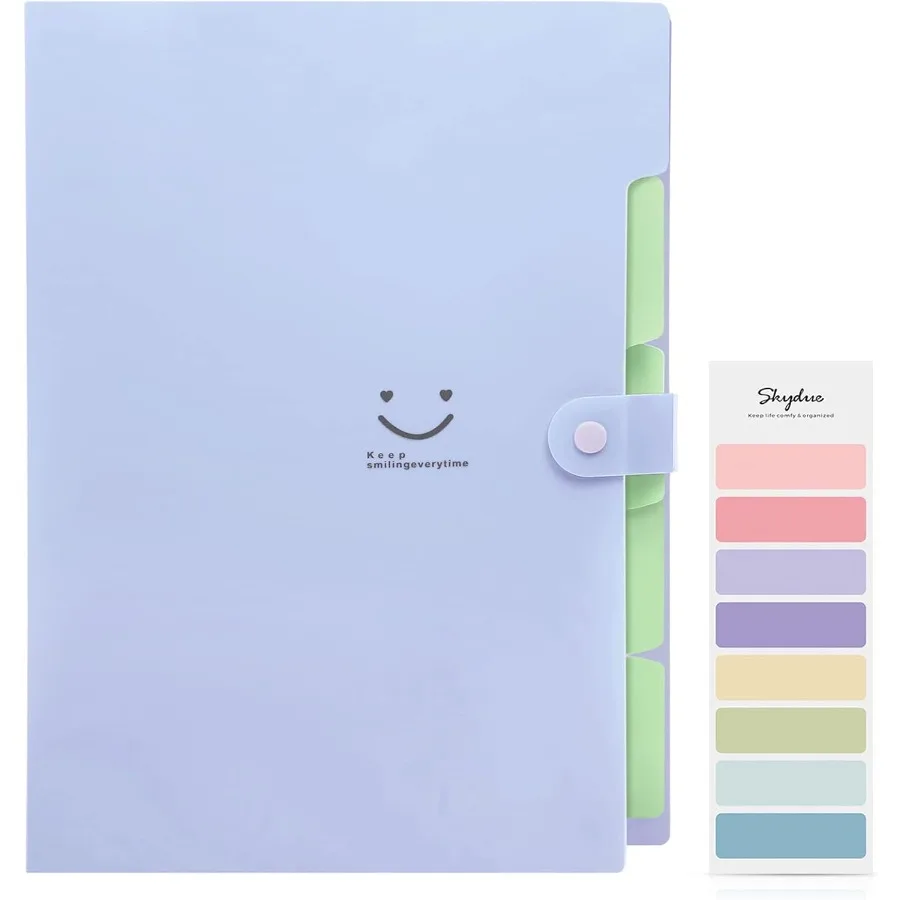 مجلد ملفات قابل للتوسيع بحجم حرف A4 أرجواني مع جيوب أكورديون لتنظيم المستندات الفعالة في المكتب أو المنزل