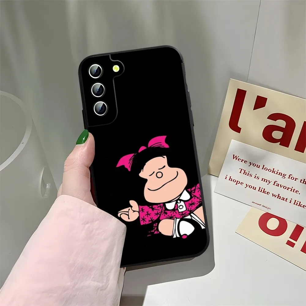 Cartoon cute Mafalda Phone Case for Samsung Galaxy S23 S22 S20 S21 Ultra Fe Plus A34 A54 A24 A52 A53 M54 Cover