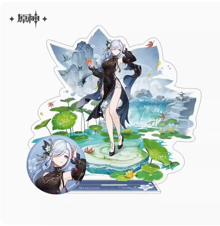 2024 Anime Genshin Impact Teyvat Prevailing Custom Series Diluc Keqing Ningguang Badge Acrylic Stand Card Official Original