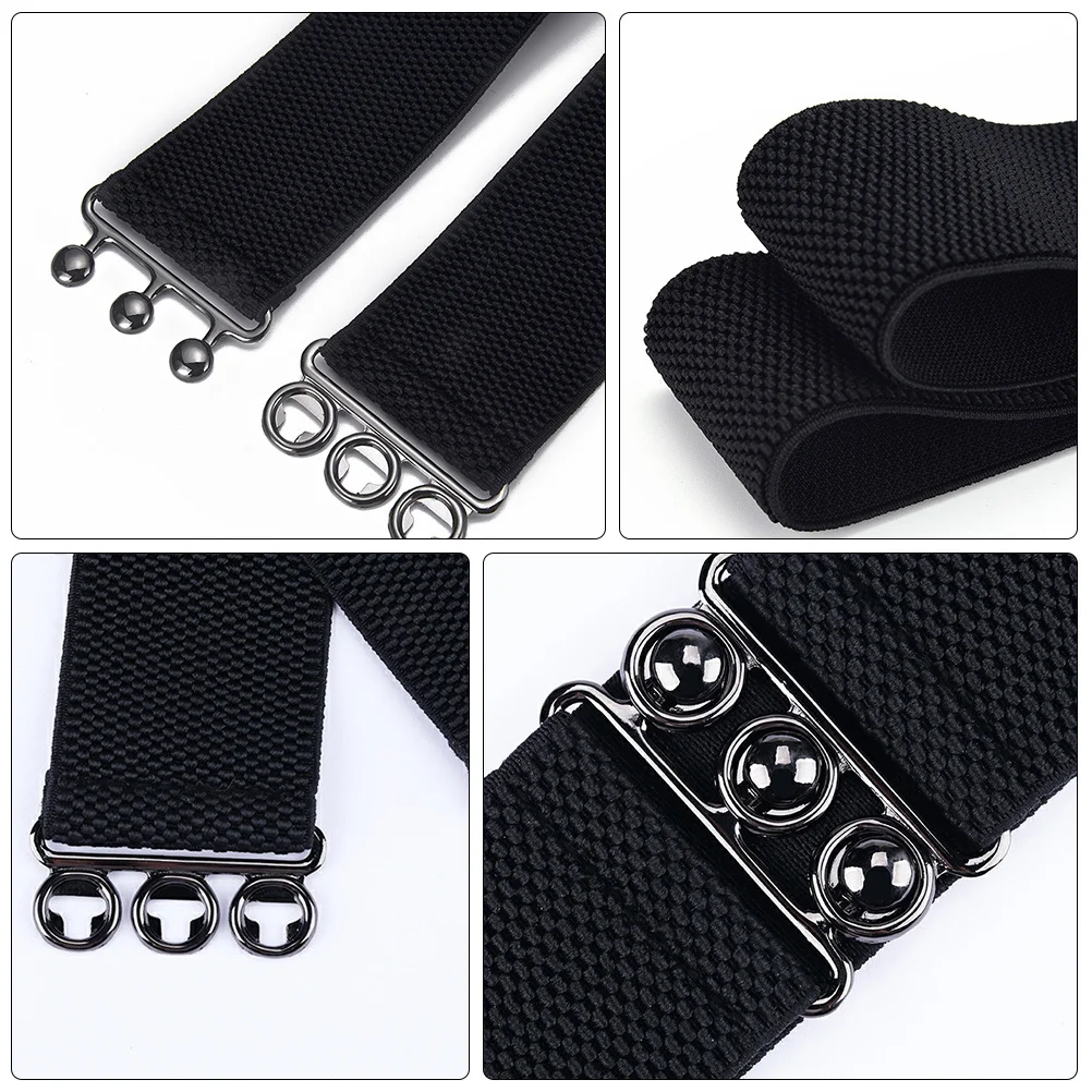 1 قطعة حزام مطاط واسع Cummerbund للنساء حزام خصر أنيق مطابقة فستان جينز بنطلون اكسسوارات #3