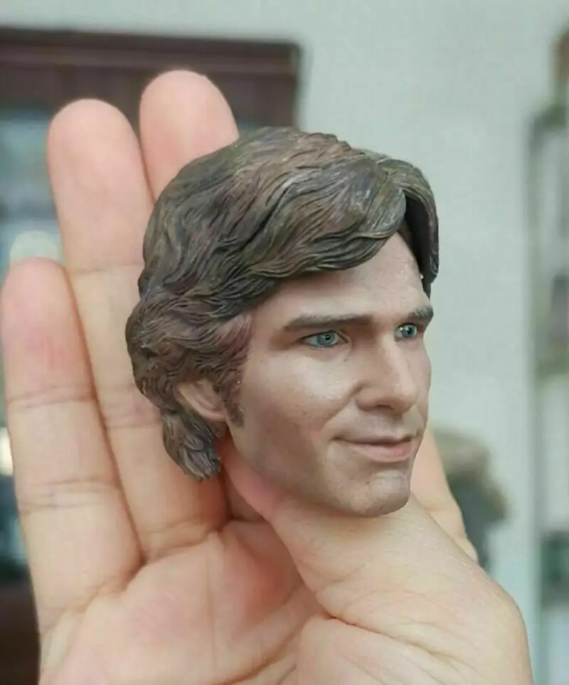 Harrison Ford Hansolo 남성 머리 조각 모델, PVC 금발 머리, 액션 피규어 바디 인형, 1/6 체중계