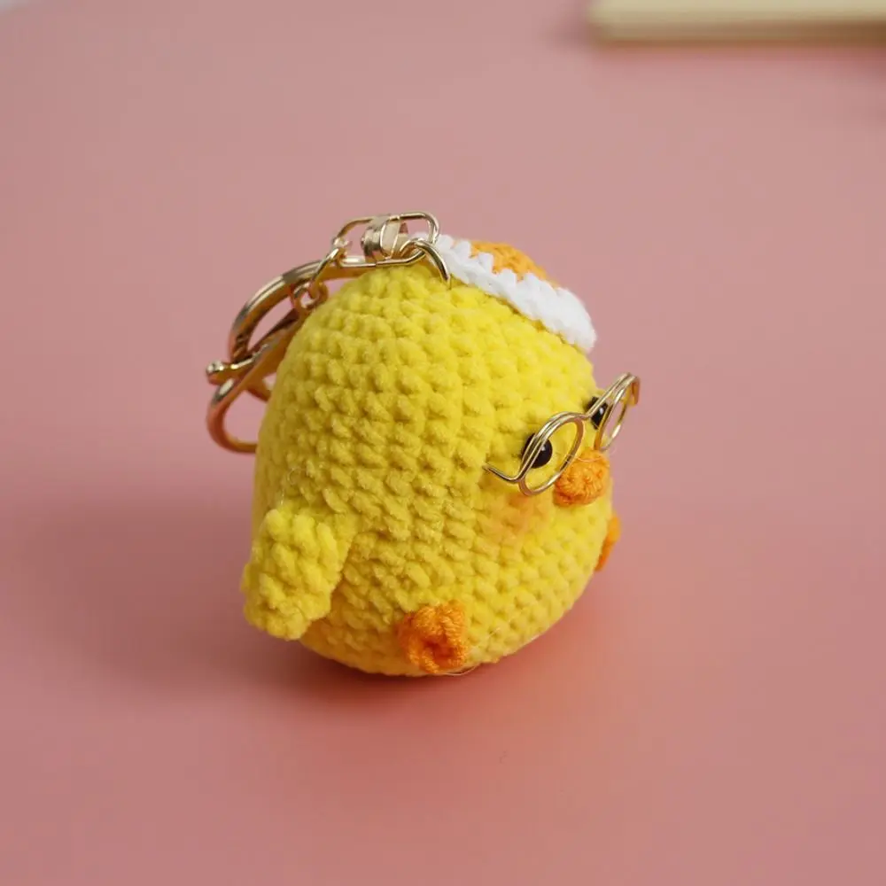 Jewelry Gift Funny Goose Crochet Keychains Cute Cartoon Handmaking Duck Pendant Woven Animal Knitting Keyring Backpack