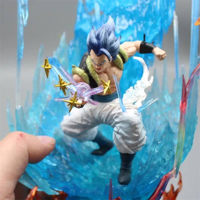 28cm Dragon Ball Figure Gogeta Vs Broly Figurine Super Saiyan Gogeta Ssj Blue Figures Model Pvc Collections Toys Kids Gifts