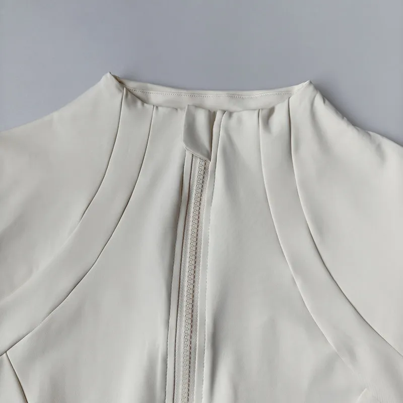 Damen Slim-Fit Langarm Yoga-Shirt Schnelltrocknendes Pilates-Oberteil für Laufen Training Fitness-Bekleidung Sportjacke – Detail 14