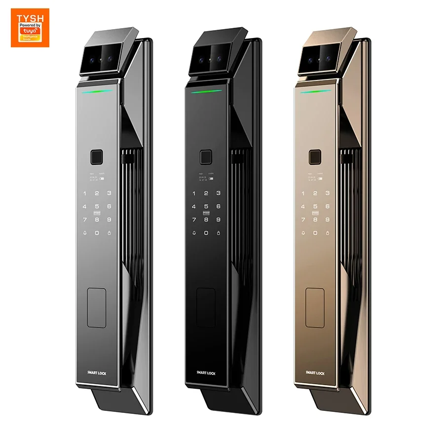 

Tuya Wifi 3d face recognition smart Locks Biometric Fingerprint Password Smart door Lock Key Card security door lock