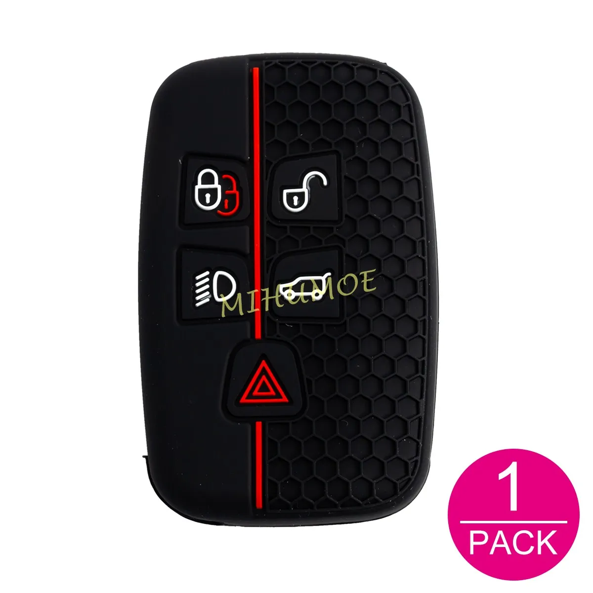 Siliconen Auto Afstandsbediening Sleutel Case Cover Keten Voor Land Rover Range Rover Sport Evoque Velar Discovery 4 Jaguar XE XJ XF 5 knoppen