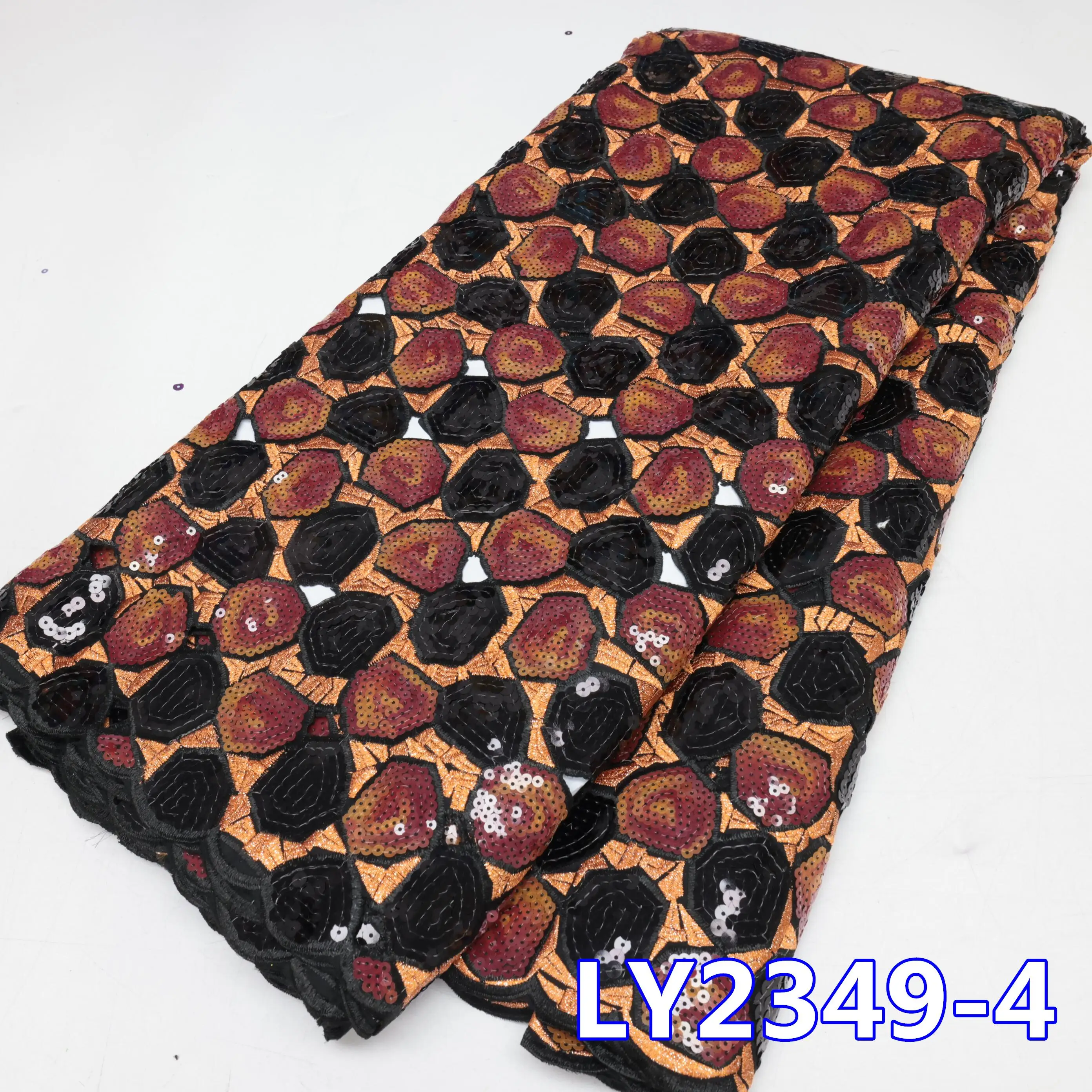 

Sequins Tulle Lace African Organza Lace Fabric 2024 Beautiful High Quality French Mesh Lace Fabrics 5 Yards For Wedding dress