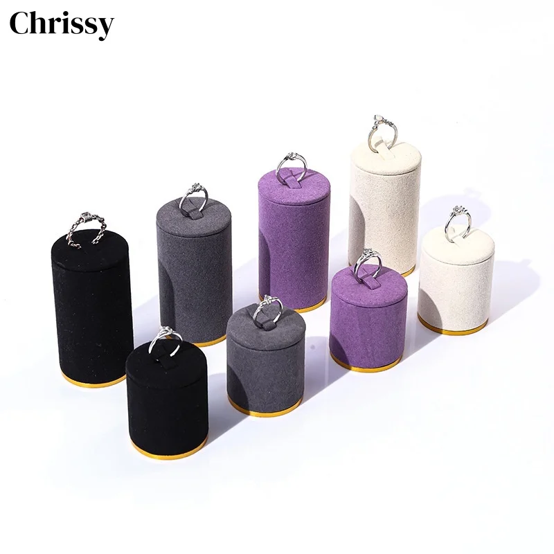 

Professional Metal & Microfiber Jewelry Display Stand - Multi-Functional Ring Holder, Pendant Showcase Rack for Window Counter