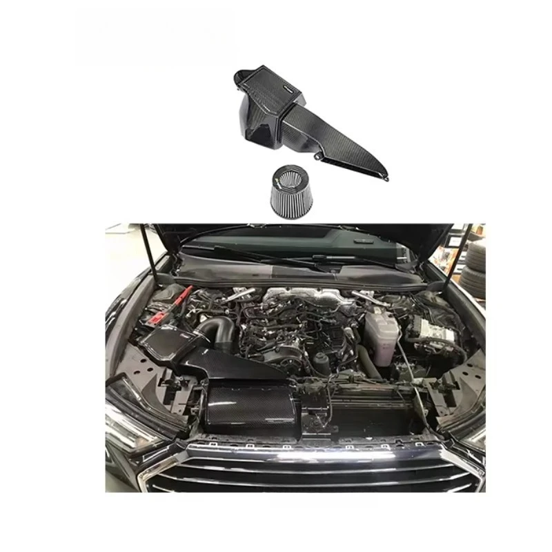 

Original Design Style 100% Dry Carbon Fiber Cold Air Intake System for A6 A7 C8 2.0T 2018-UP