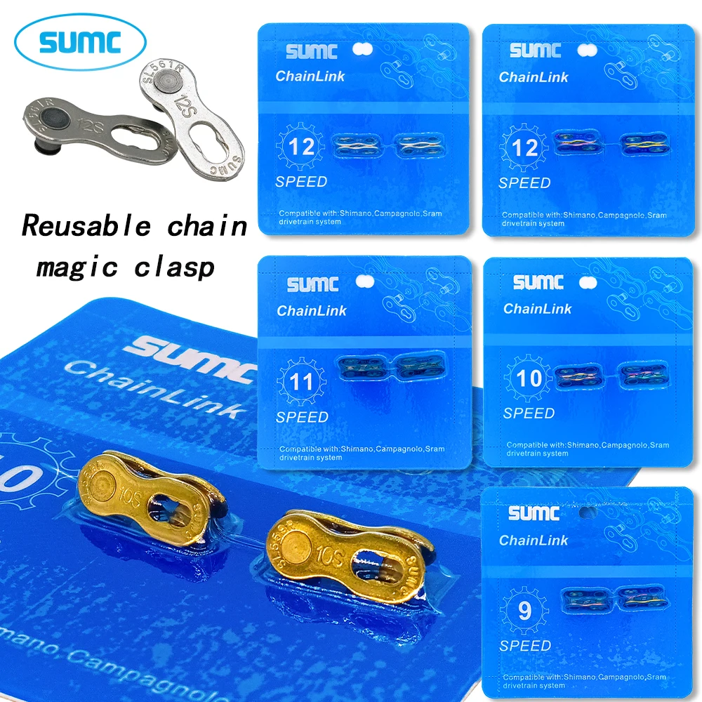 

Bicycle Chain Missing Link 2 Pairs 6/7/8/9/10/11/12 Speed Silver Gold Rianbow SUMC Chain Magic Clasp Bicycle Chain Repair Parts