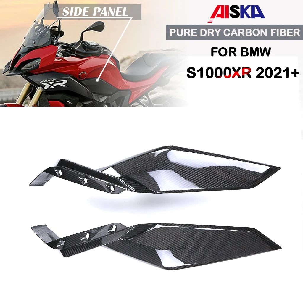 

Motorcycle Accessories Fuel Tank Side Panel Fairing Kit Spoilers 3K Pure Dry Carbon Fiber For BMW S1000XR 2021 2022 2023 2024