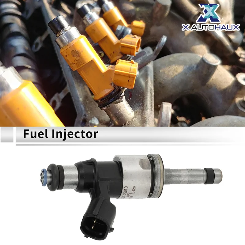 X Autohaux Auto Fuel Injector for TOYOTA RAV4 2.5 2019-2023 1 Pc Black Silver Tone 2 Pin 6 Holes Disc Vehicle Fuel Injector