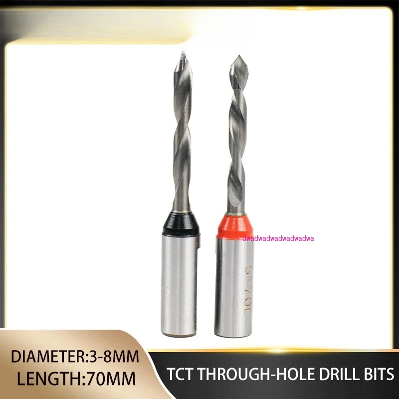 

5 шт., твердосплавные сверла TCT хорошего качества, фрезерный станок с ЧПУ для деревообрабатывающих инструментов, общая длина 70 мм