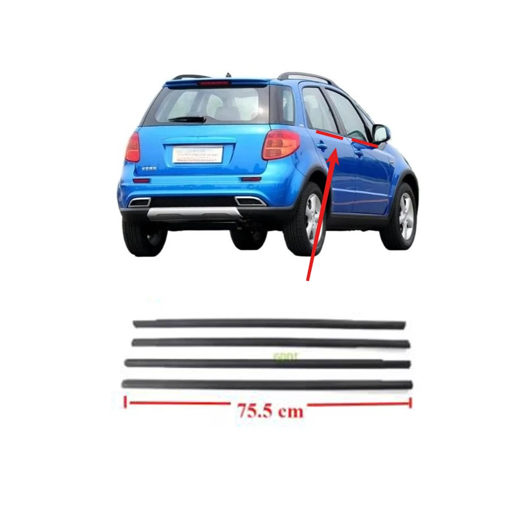 

Комплект из 4 внешних уплотнителей стекол для Suzuki SX4 (83811-56K00-000) – защита стекол хэтчбека