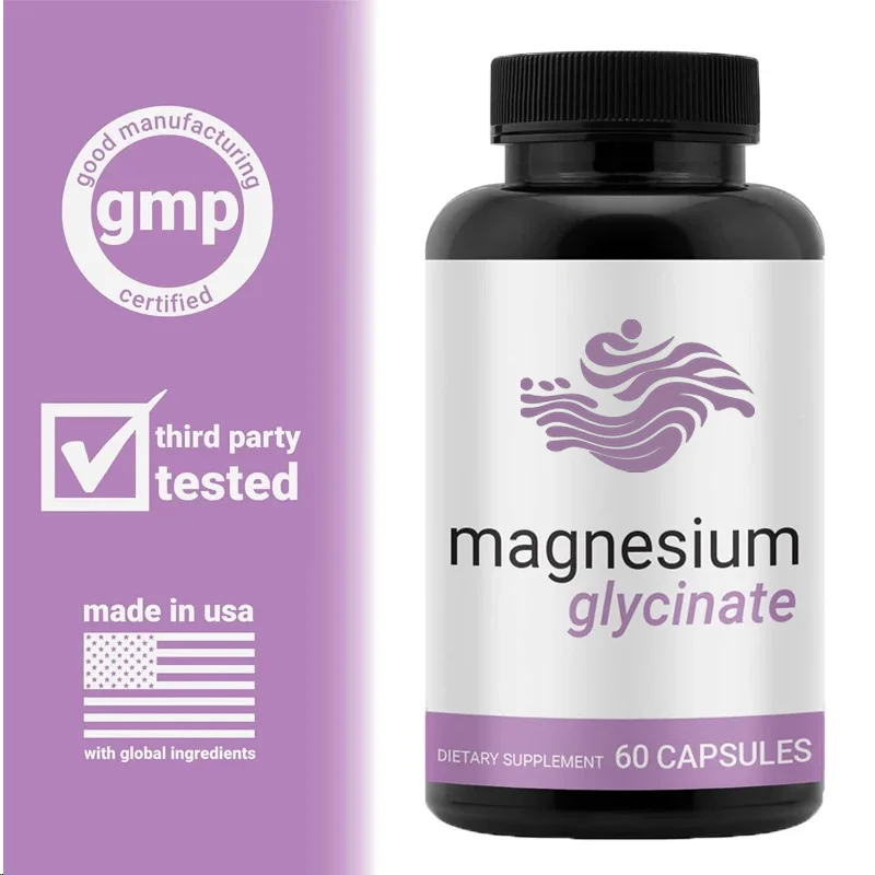 Magnesium Glycinate 1000mg ( Per Capsule) - Pure Magnesium Supplement Chelates Up To 60 Capsules For Maximum Absorption