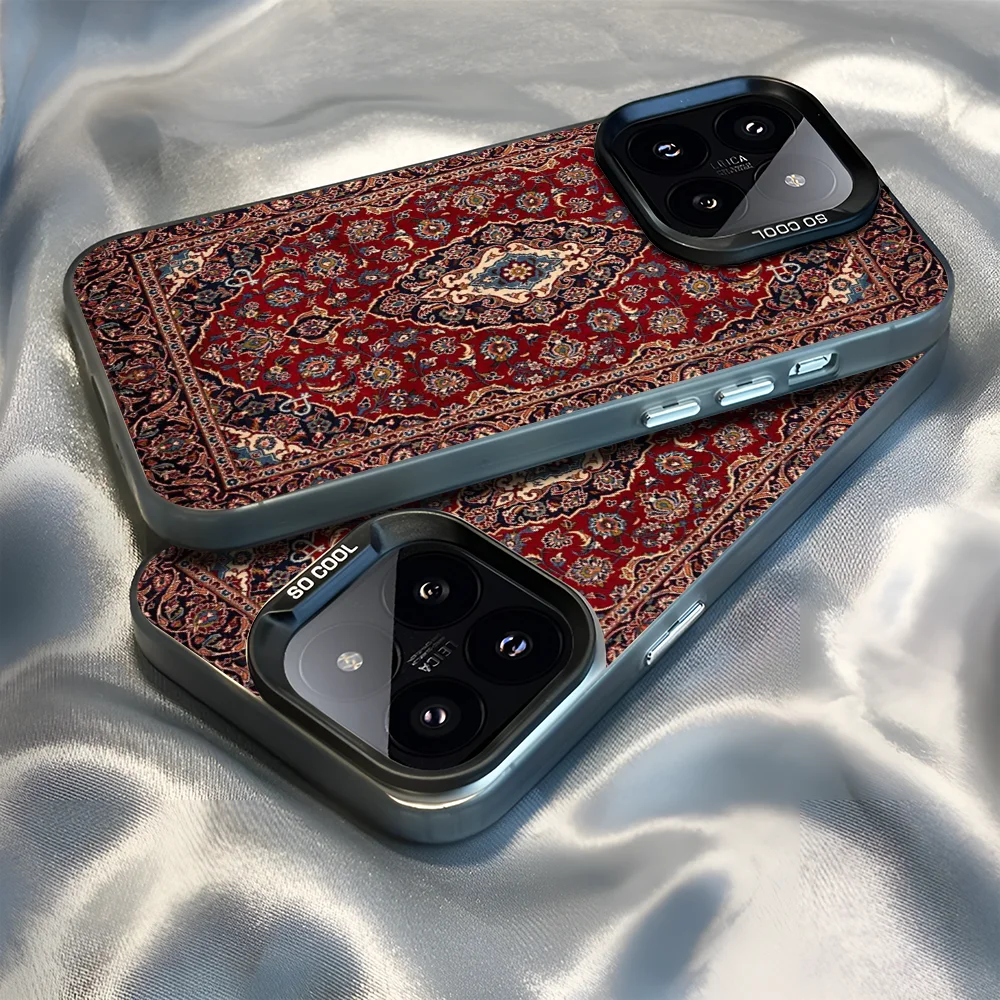 Epc Persian Carpet Floral Pattern Phone Case IMD Phone Case For IPhone 16 15 14 13 12 11 Pro Max Plus Color Silver Cover