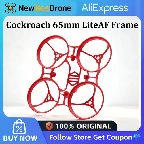 NewBeeDrone X weBLEEDfpv Cockroach 65mm LiteAF Marco ROJO LiteAF Marco Negro/Blanco