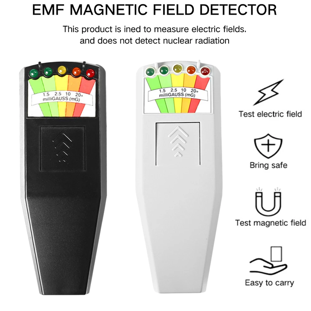 K2 campo elettromagnetico EMF Gauss Meter rilevatore di caccia fantasma palmare EMF 5 LED rilevatore di dosimetro da campo magnetico