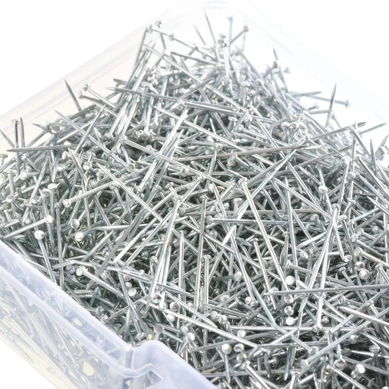 300 Stück 35mm Edelstahl-Nähnadeln, Gerade Nähnadeln mit feinem Satinkopf für DIY-Schmuckherstellung und Nähwerkzeuge – Detail 6