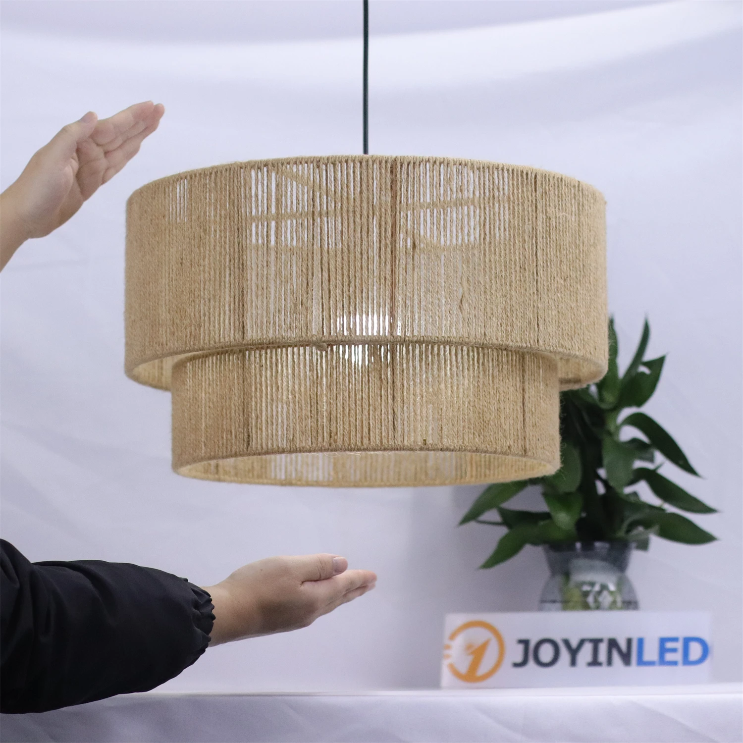 

Подвесной светильник JOYINLED из натурального пенькового каната в японском стиле, ручной работы, для ресторана, кафе, гостевого дома, спальни