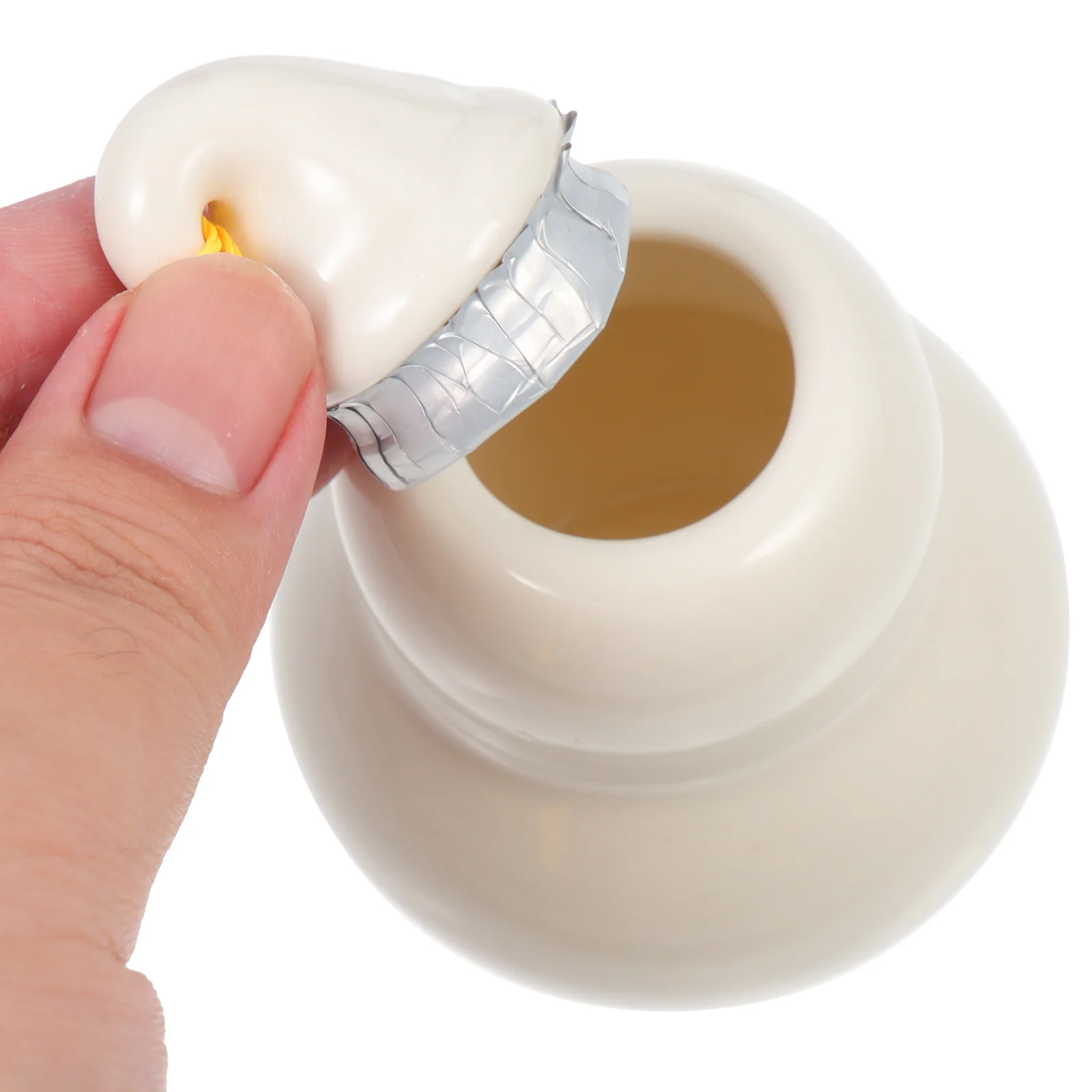 

Ceramic Gourd Shaped Jar Small Tea Powder Storage Canister Airtight Multi-Functional Home Decor Gift Gourd Jars