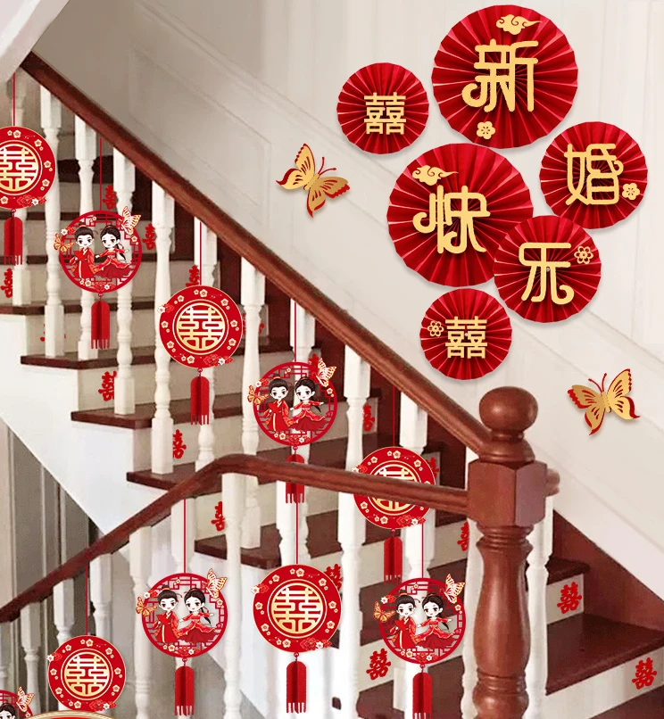 Handrails, stairs, decorations, wedding ornaments, rural areas