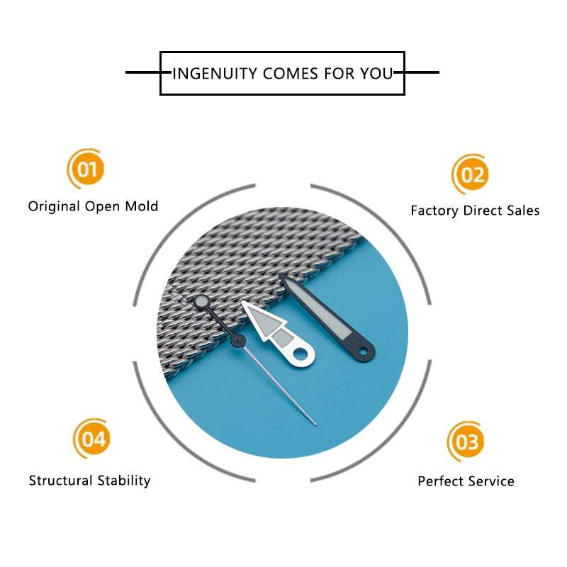 ساعة يد مضيئة باللون الأخضر تناسب 7s36 4R36 NH35 NH36 8.5*12.5*12.5 مللي متر ساعة يد تعمل بالحركة باللون الأخضر لومينو