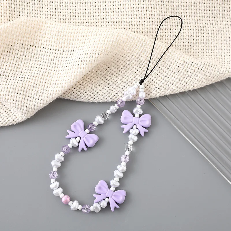 Bow Beaded Phone Chain