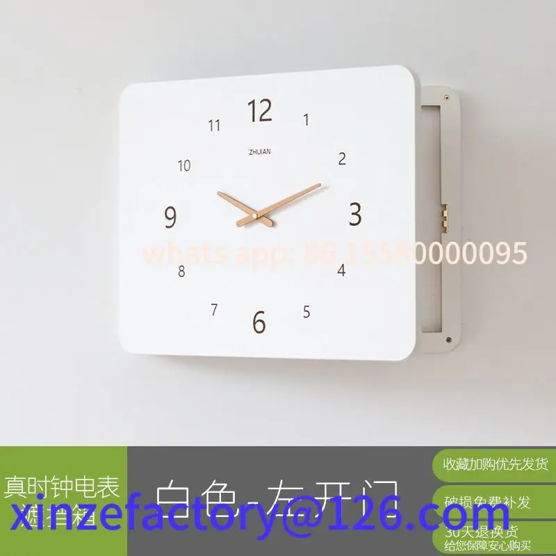 ساعة انسداد صندوق عداد كهربائي قابل للتخصيص، بساطة حديثة، تعليق منزلي، توزيع