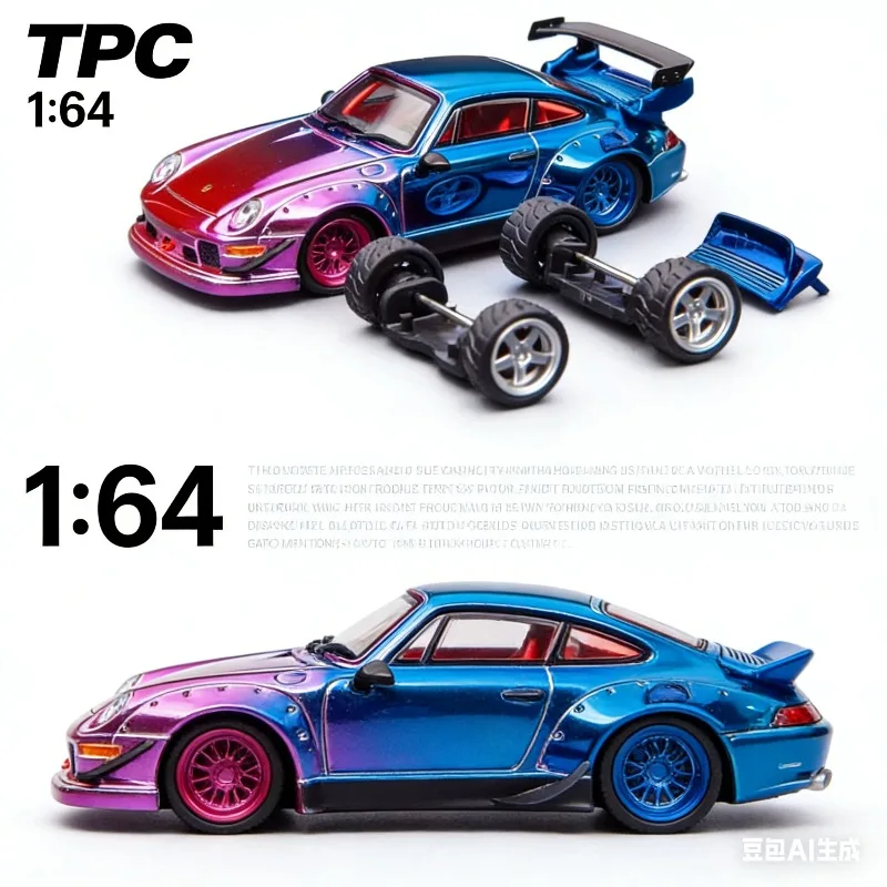 

TPC 1:64 RWB 993 Cast Aluminum Alloy Model of a Realistic Static Car, Boys' Holiday Gift Toy, Adult Collection Piece.