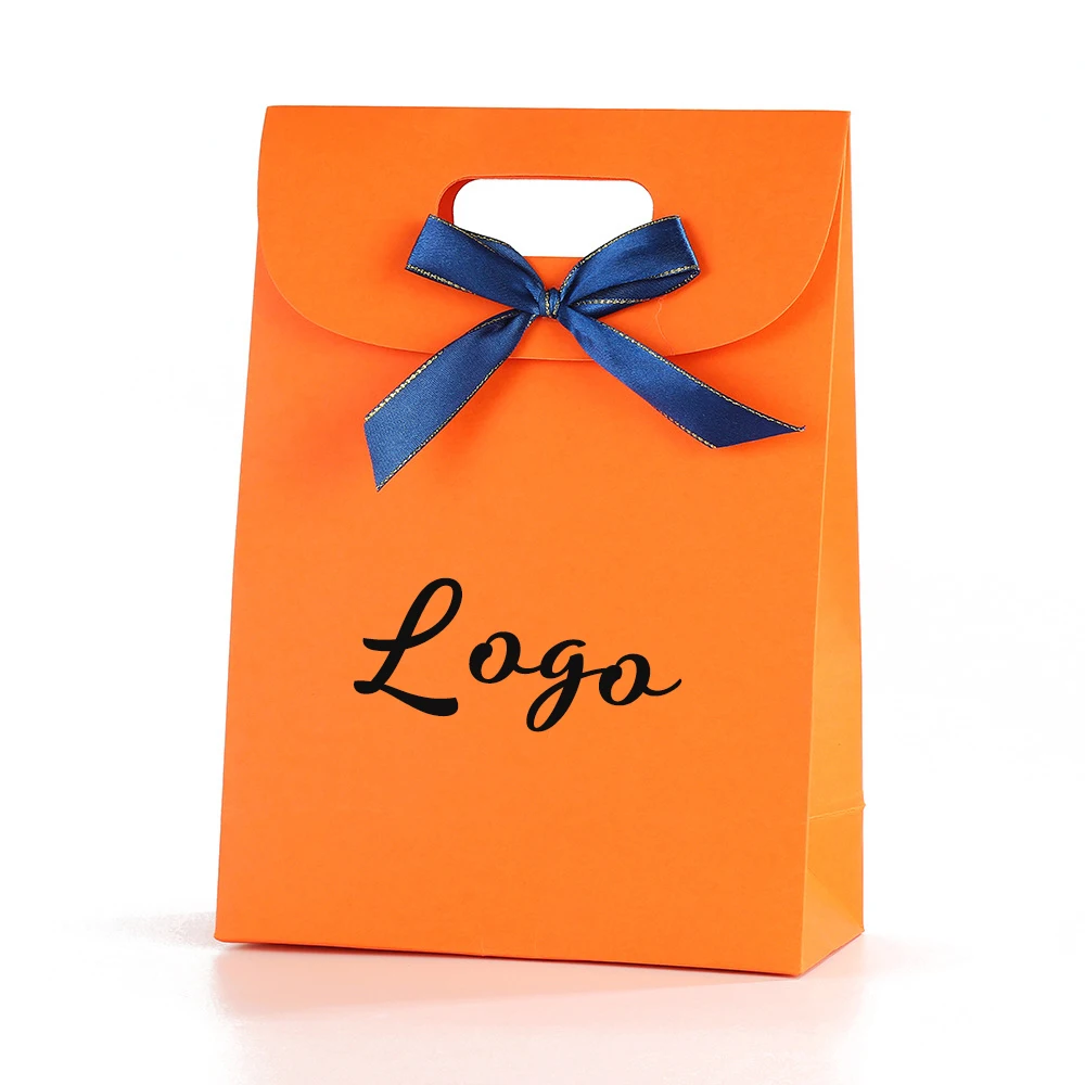 شعار مخصص الوجه رفرف Bowknot ورقة مقبض الحلوى لصالح حقائب للهدايا لحفل زفاف استحمام الطفل الأعمال الطرف الديكور حقيبة التعبئة والتغليف #5