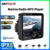 MP5 マリンラジオステレオスクエアボートスピーカー FM AM アンテナ防水 IPX5 Bluetooth マルチメディアプレーヤー RV ATV UTV SPA RZR 用 1