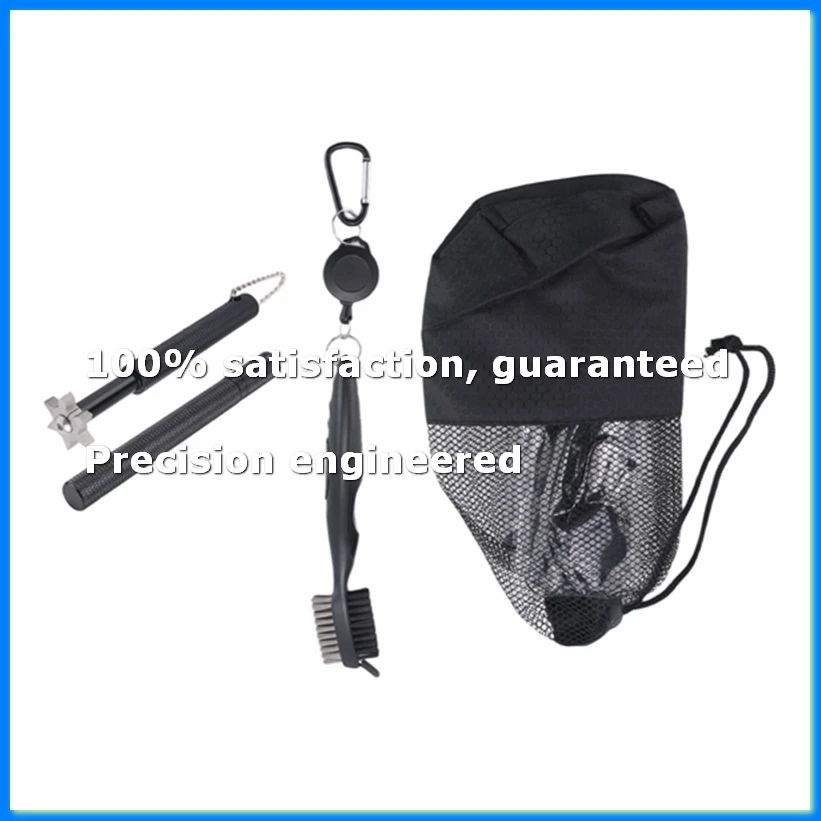 Golf Club Cleaner Kit, Retractable Golf Brush and 2 Golf Club Groove Sharpener for U & V-Grooves, Golf Club Cleaning Kit-A63M