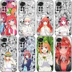 The Quintessential Quintuplets Black Phone Case For Xiaomi Redmi Note 12 + 11 11S 11T 11E 10 10T 5G 10S 9S 9 8T 7 6 Pro Cover