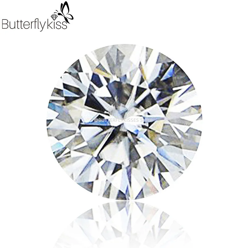 Butterflykiss 0,5/1CT Moissanit-Losesteine Günstigster D VVS1 Weiß Schwarz Grün Blau Runder Schliff Moissanita Laborgezüchteter Diamant – Detail 13