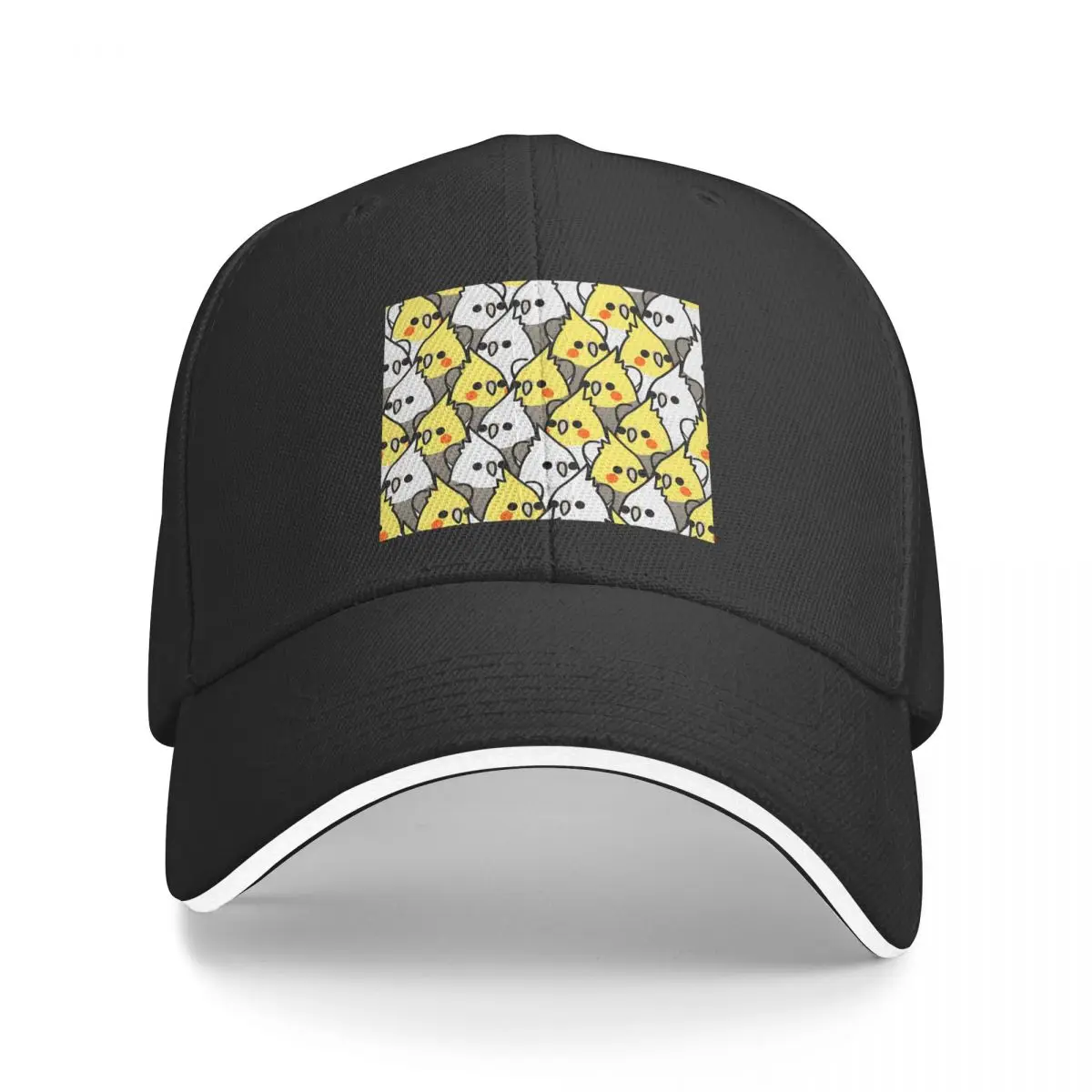 White And Black Cockatiel Baseball Caps Merch Vintage Headwear Unisex Outdoor Golf