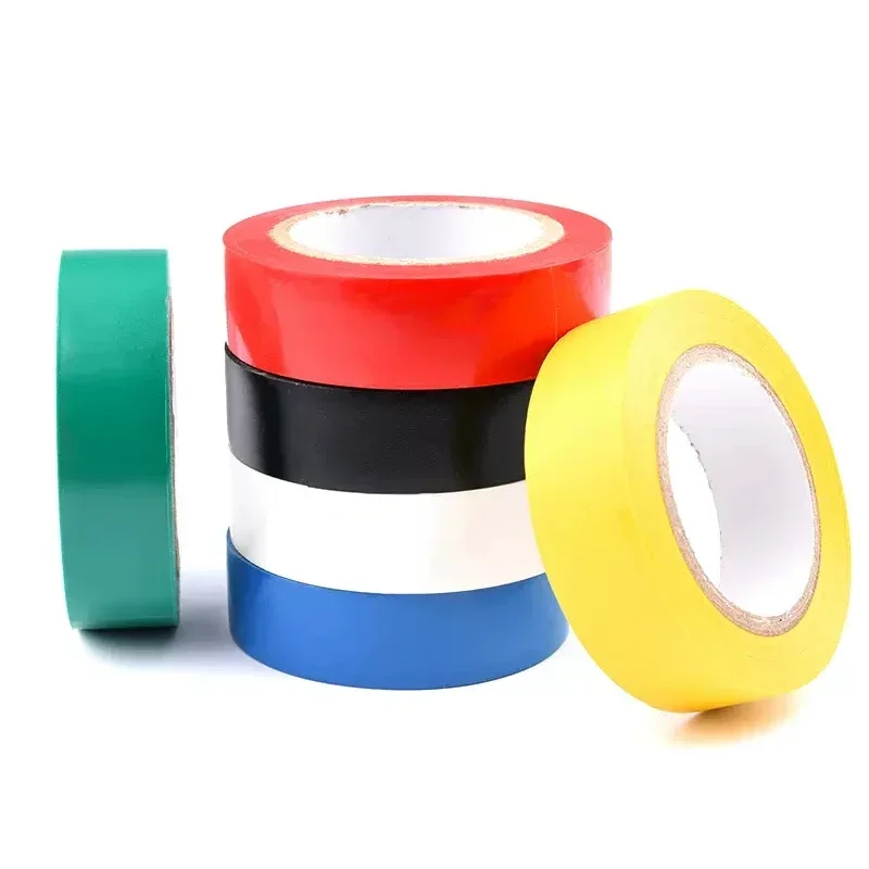 10/50/100 Rolls Electrical Tape Wire Tape Insulating Tape Adhesive Colored High Temperature Resistance PVC Tape for Wire Cable