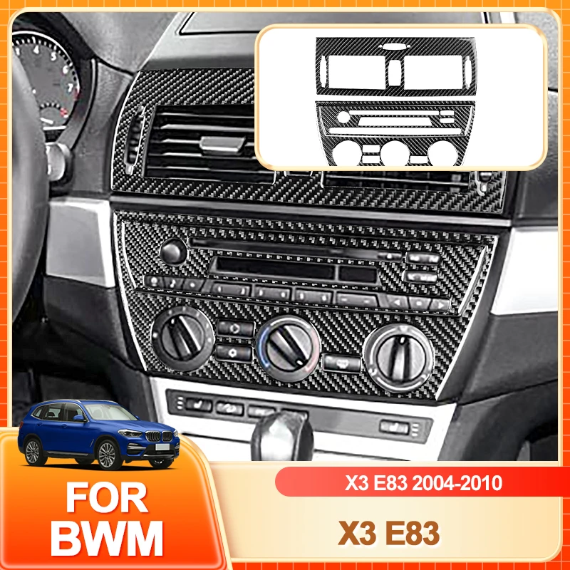 

Glasses Holder Hot Car Interior Center Console CD Panel Cover Sticker Decoration Decal For BMW X3 E83 2004-2008 2009 2010 Car