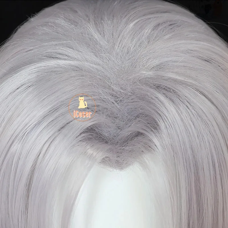 Wuthering Waves Calcharo Cosplay Wig 120cm Gray Long Hair Ghost Hounds Natural Resonator New Federation Halloween for Women Men