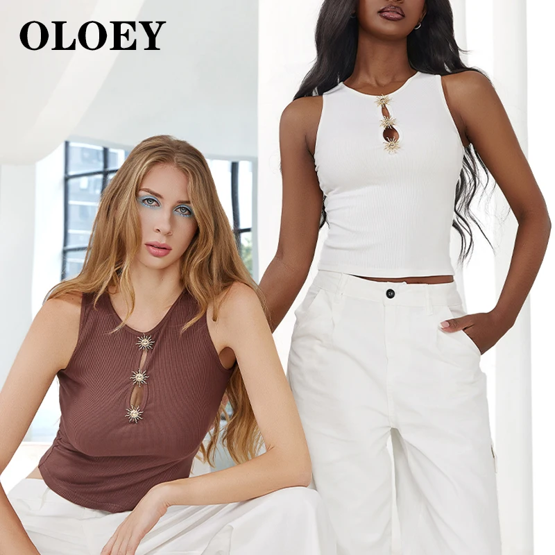 2026 Zomer Nieuwe Vrouwelijke Y2K Kleding Dames Slim-Fit Hemdje Tops voor Vrouwen Tank Top Metalen Gesp Cami shirt 2000 S Hottie Stijl
