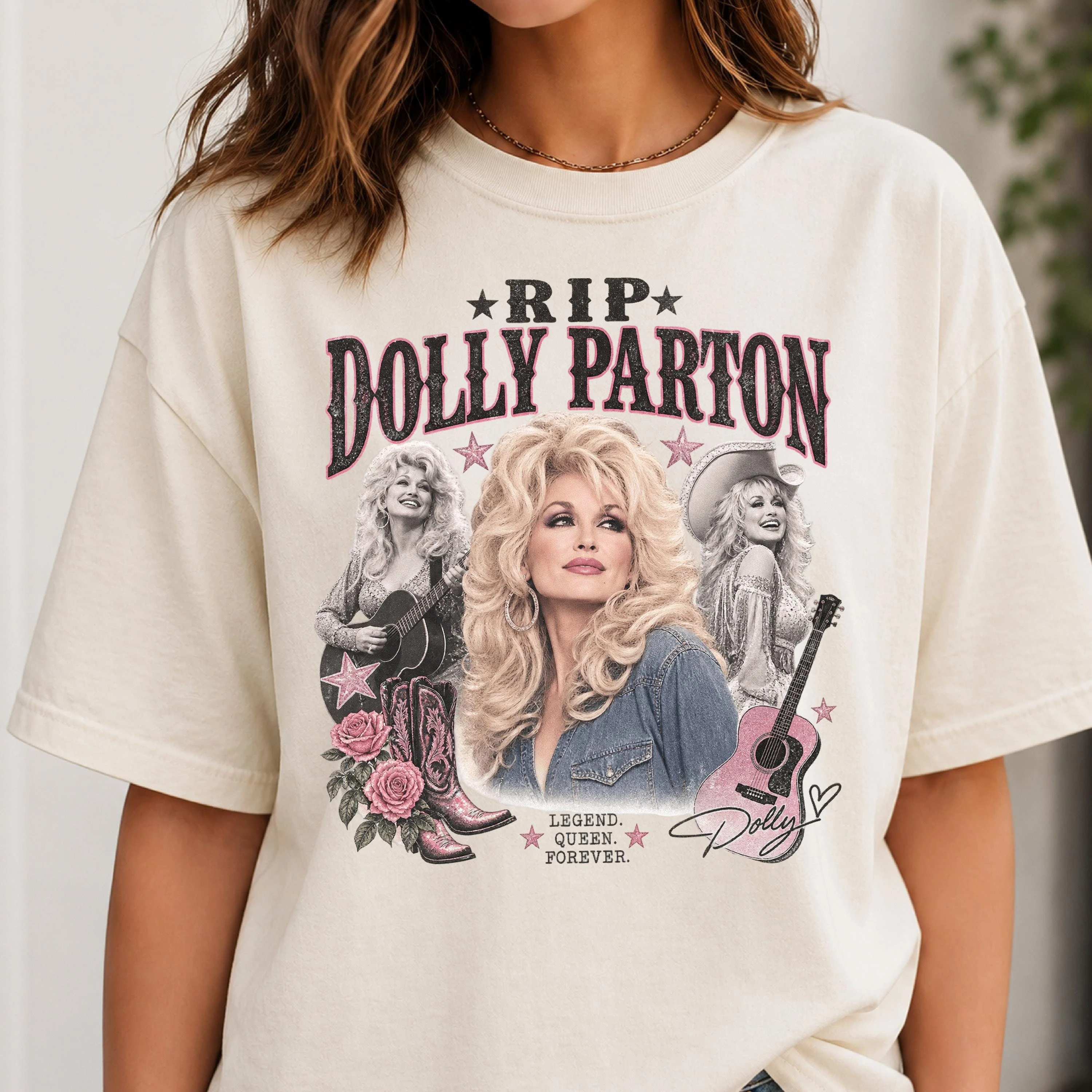 Dolly Parton RIP Shirt, Dolly Parton Gedenkshirt, Country-Musik-Legende Tribute T-Shirt, In Loving Memory Dolly Parton Shirt – Detail 9
