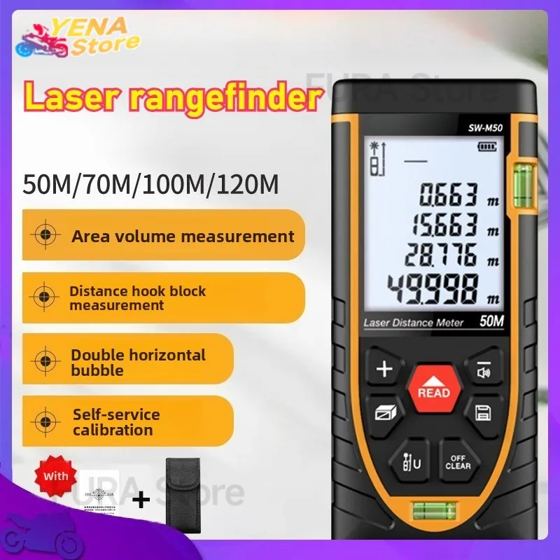 

Laser rangefinder 50M/70M/100M digital tape measure precision rangefinder, with distance/area/self-calibrating automotive parts