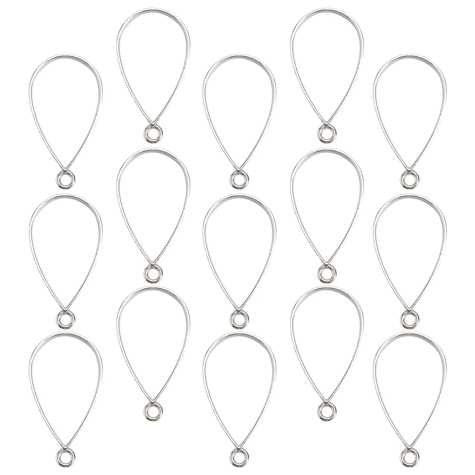 

Water Drop Pendant Necklace DIY Accessories Zinc Alloy Golden Jewelry Making Pendants Craft Frames Christmas Party Favors Home