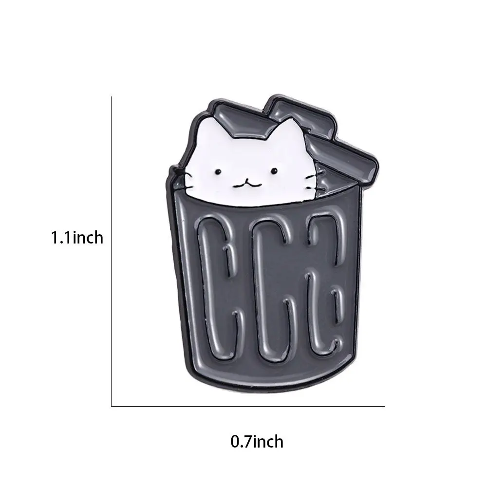 Cute Gift For Women Men Lapel Pin White Cat Peekaboo Jewelry Accessories Brooches Pin Cat Brooch Lapel Brooch Enamel Pin