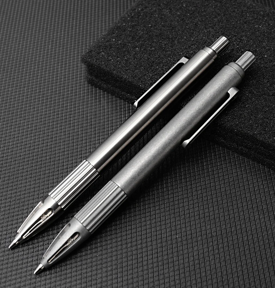 1pc Titanium Alloy Office Business Signature Pen Luxury Anti-slip Writing Pen Gift for Men Women with Box