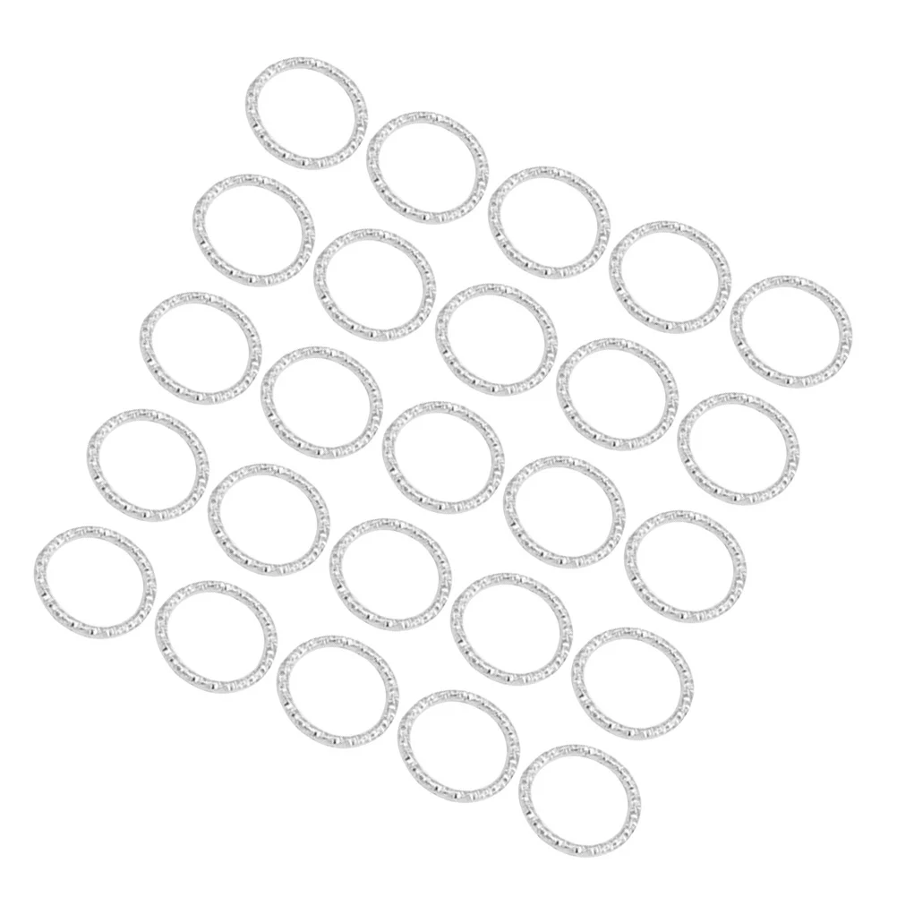 

100Pcs Jewelry Connecting Rings Embossed Iron Durable Bright Color Lightweight for DIY Earrings Handmade Jewelry Craft Kit