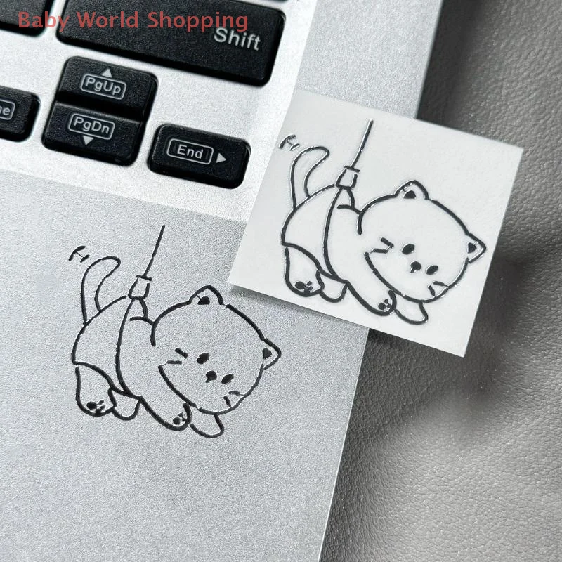 Waterproof 3D Metal Stickers With Girl And Cat Cartoon Characters For Phone Case Laptop DIY Decoration Creative Aesthetic Style